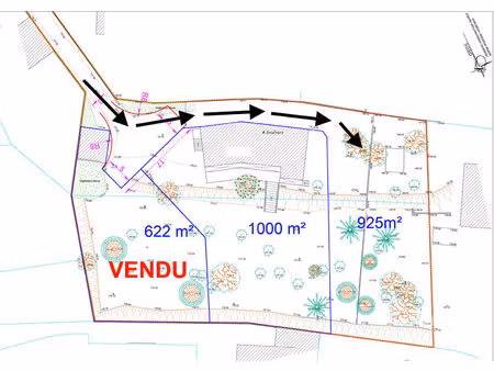 rare - terrain 925 m2 - vue degagee