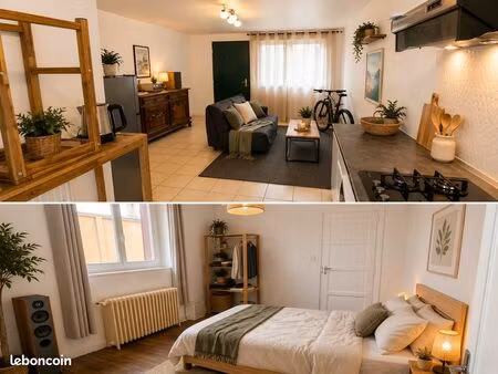 appartement t3 , jardin, centre flers, gare à pied