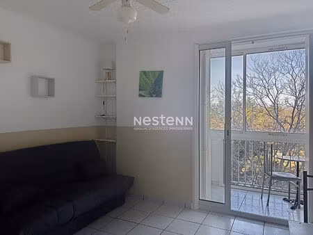 studio meublé avec loggia et parking privatif, résidence le carlit, perpignan, 17.72 m2