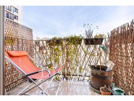 paris 15ème – 3 pièces de 57m². balcon et vue dégagée. calme
