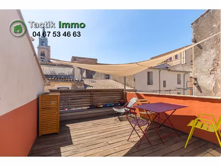 sète, quartier haut, maison avec terrasse.