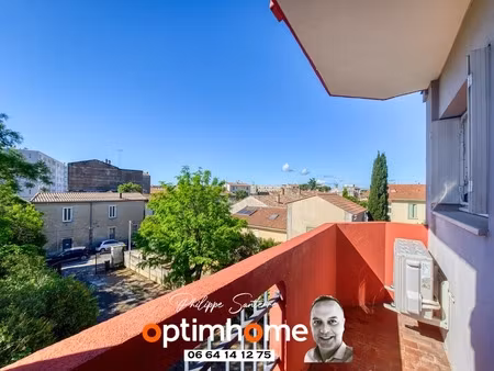 nîmes grezan - t2 climatisé : balcon, garage et grande cave