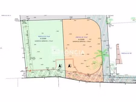 terrain 730m2 viabilisé et constructible
