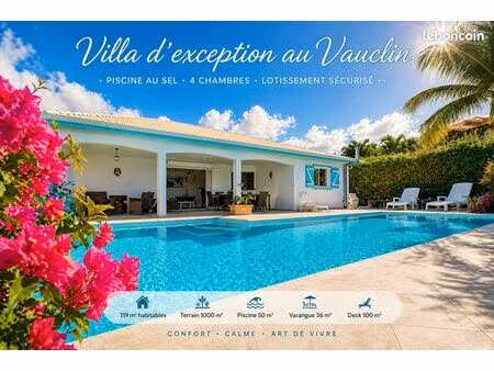 ? villa 4 chambres avec piscine 50 m² – lotissement sécurisé – le vauclin