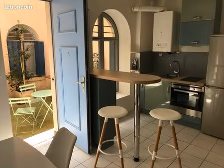 t2 duplex plein de charme, rénové et meublé style scandinave