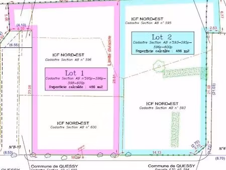 transactif immobilier - terrain 486m² à saint quentin