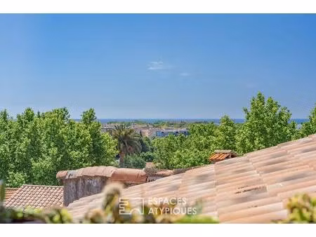 duplex sous les toits avec vue sur la cathédrale et aperçu mer