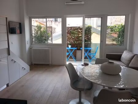 studio hyper centre ville nice climatise avec terrasse