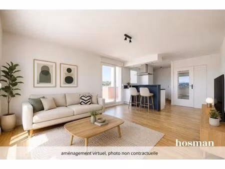 appartement traversant de 3 pièces de 68 m² avec balcon - vue dégagée et garage double- pl