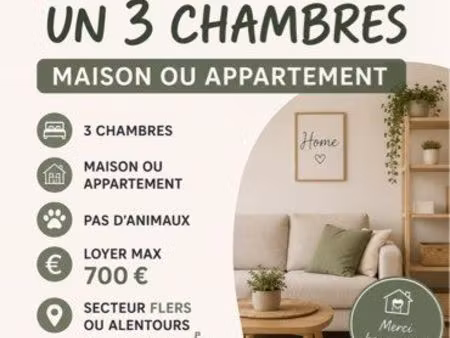 recherche urgent maison ou appartement