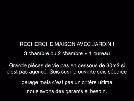 recherche de maison