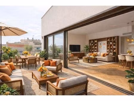 dernier etage, t4 d'exception de 100m2, 50m2 de terrasses, entre centre-ville, rer a & bor