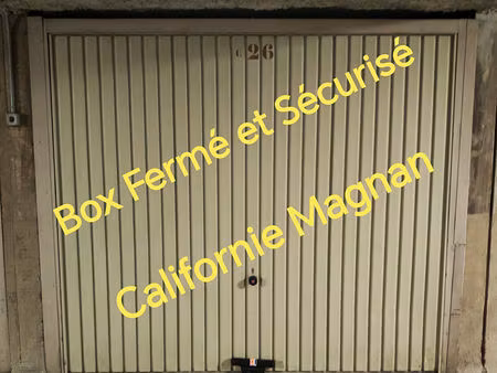 garage box fermé et sécurisé avenue de la californie magnan