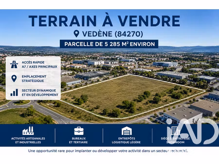 vente terrain 5 285 m²