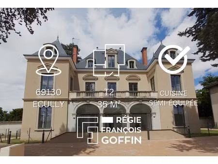 appartement t2 dans ancien chateau - centre ecully