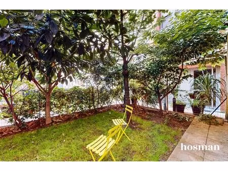 appartement 2 pièces de 39 m² - jardin privé sans vis à vis de 38m²- rue de l'ourcq, paris