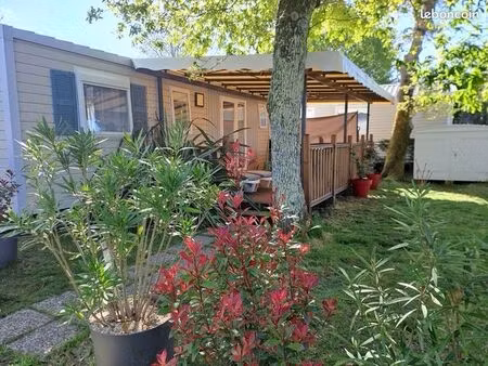 mobil-home 3 chambres au camping les ecureils - proche du lac- biscarrosse