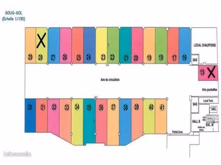 à louer – place de parking privative en sous-sol sécurisé (accès badge)