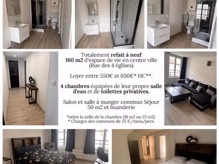 nancy hyper centre ville, chambre meublée en colocation