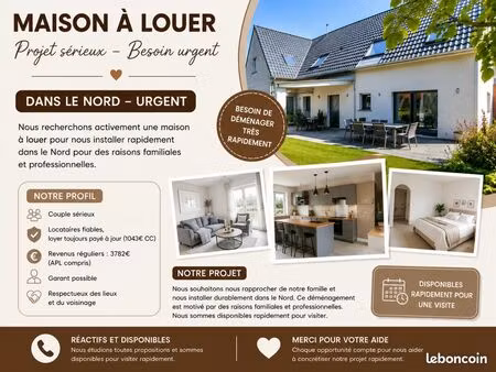 recherche maison à louer dans le nord