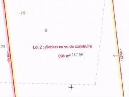 terrain de 898 m² à bogny-sur-meuse