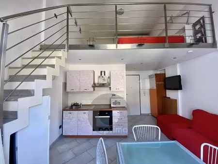menton garavan - résidence bourgeoise front de mer - 2 pièces avec mezzanine