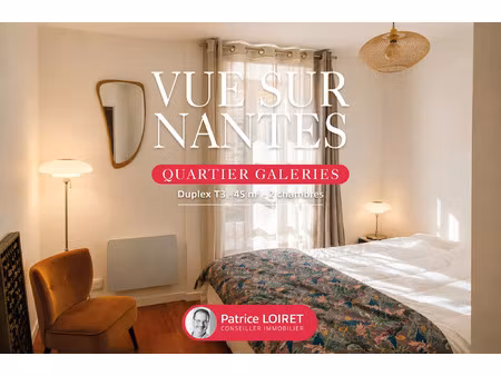 vente appartement 3 pièces 45 m² nantes (44000)