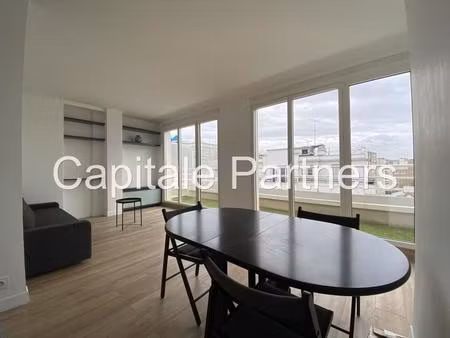 2 pièces meublé, balcon, terrasse, 16e arrondissement