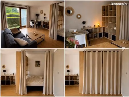 studio meublé rénové 30 m² – edhec à pied – terrasse – 760 cc
