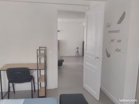 grand t2, 53m2, 1 chambre, bien équipé, lumineux et au calme, centre-ville