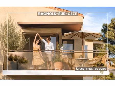 vente appartement neuf 2 pièces 39m2 bagnols-sur-cèze - 151962 € - surface privée