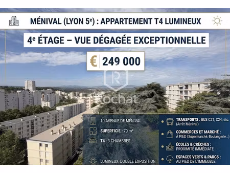 t4 avec balcons traversant est/ouest