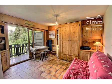 a vendre studio + cave aux pieds de la telecabine les carroz d'a