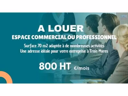 à louer 800 €– local commercial ou professionnel de 70 m² à trois mares - le tampon