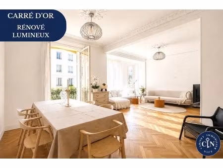 appartement 3/4 pièces rénové - carré d'or - vue jardin