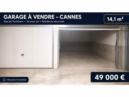garage à vendre - cannes - rue de turckheim