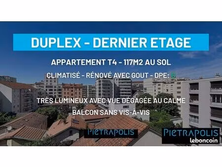 duplex 4 pièces 117 m²