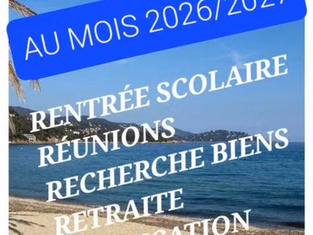 o8/26 tout à pied t3 6 p150m mer lavandou/ pisc