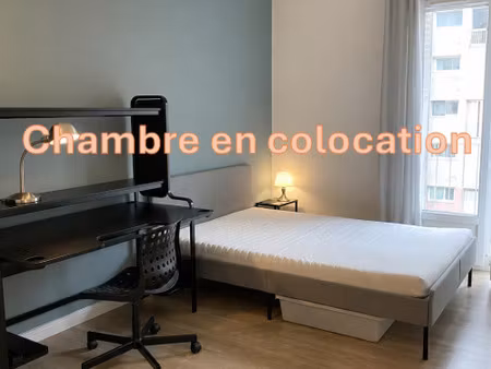 chambre en colocation - 5ème étage - 12 m2 - meublé