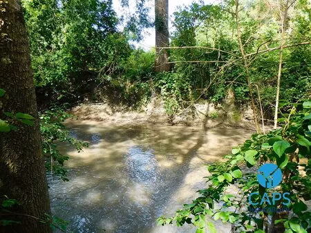 terrain de loisirs en bord de rivière