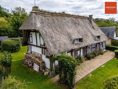 magnifique chaumière normande de charme avec 6 chambres sur 180 m2 à quelques km de pont-l