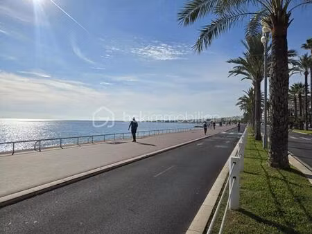 nice promenade des anglais | grand 2/3p de 55m² avec terrasses et vue mer