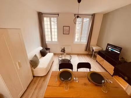 studio meublé 27m² – rue saint-nicolas, hypercentre rouen