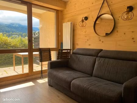 appartement t3 meublé 37m2 rez de jardin, centre village
