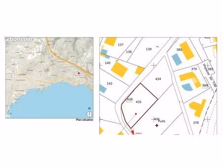 terrain à bâtir – la ciotat – quartier arène cros – 744 m² – permis purgé