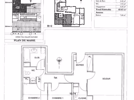 appartement à louer 3 pièces 60.03 m² - goussainville (95) - 882€