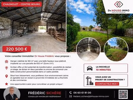 hangar terrain de 633 m²