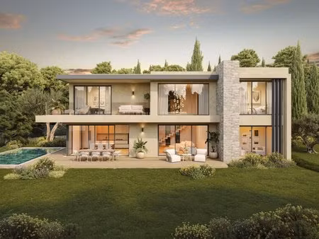 mougins au soleil — villa contemporaine de 5 chambres, jardin paysager et piscine privée