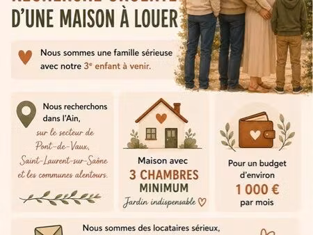 recherche urgent maison à louer