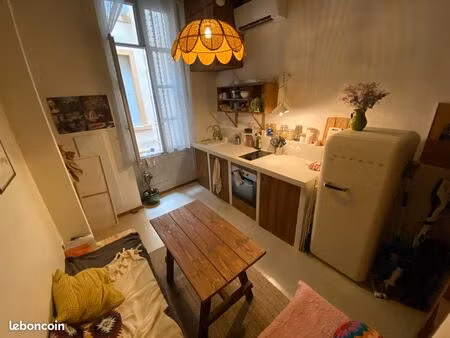 t2 meublé de 22,60 m² – corum / écusson / beaux-arts